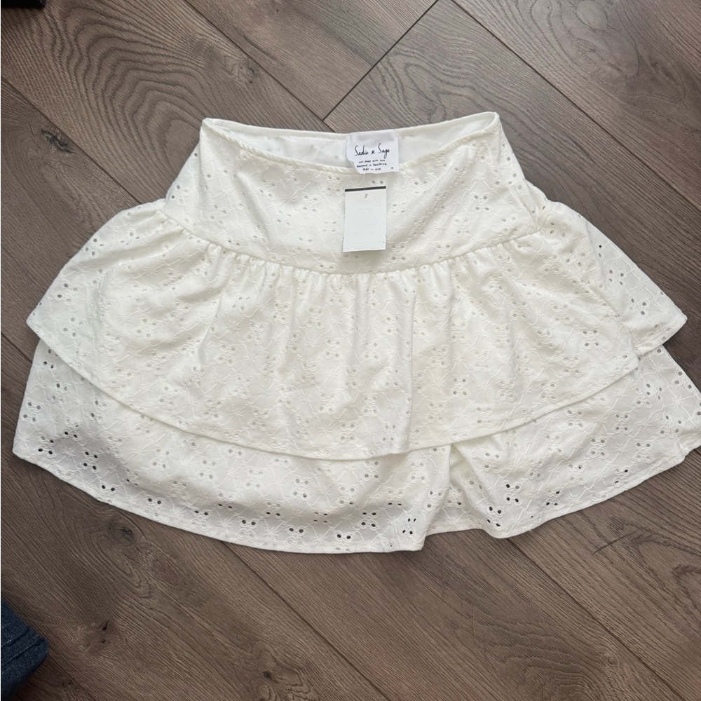 White Eyelet Skirt